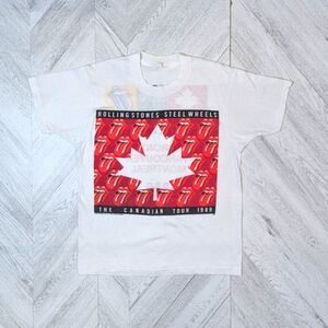 Vintage The Rolling Stones Concert Tee Steel Wheels the Canadian Tour 1989